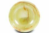 Polished Green Banded Calcite Bowl - Pakistan #301343-1